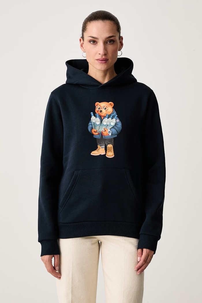 Baron Filou Bluza z kapturem z bawełną 000016664 granatowy AW26