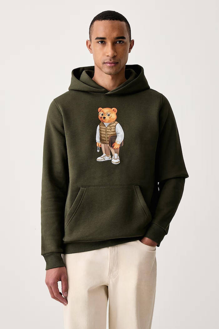 Baron Filou Kapucnis melegítőfelső pamuttal 000016685 zöld AW26