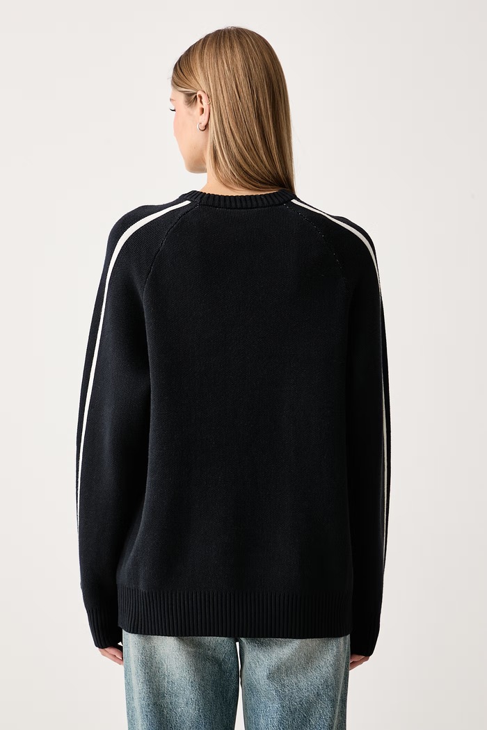 Odzież New Era Sweter z wiskozą 60897388 granatowy