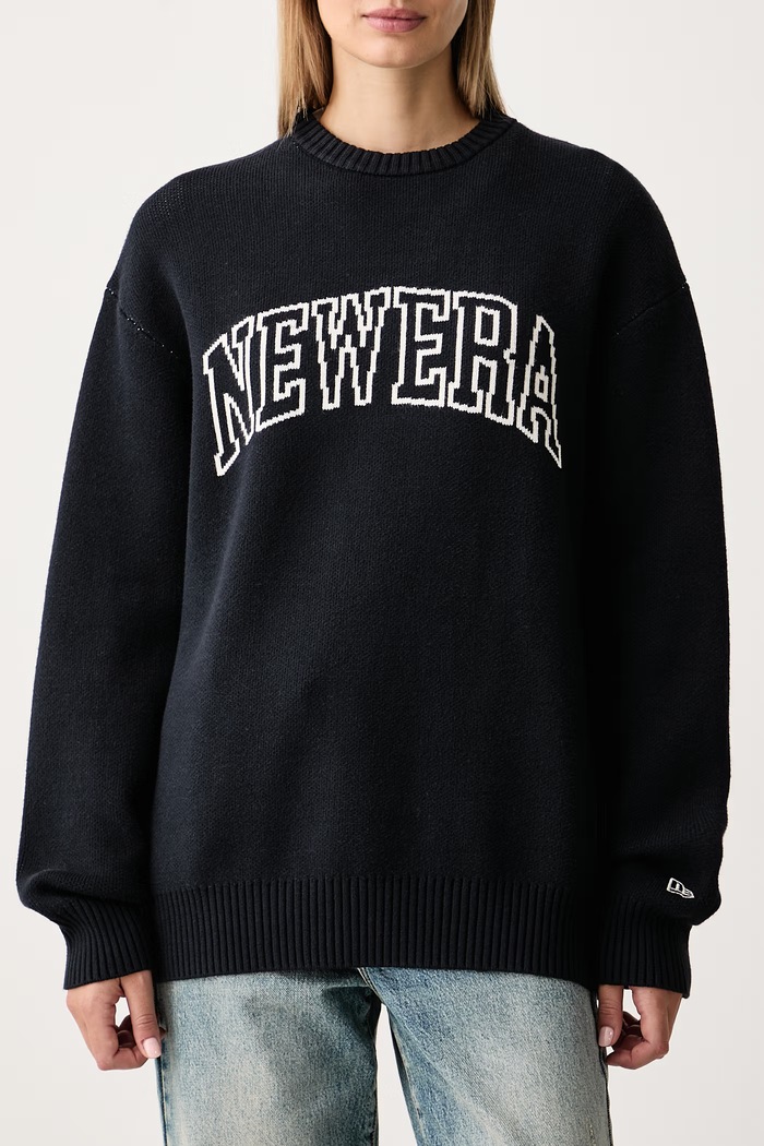 Sweter z wiskozą New Era 60897459 granatowy