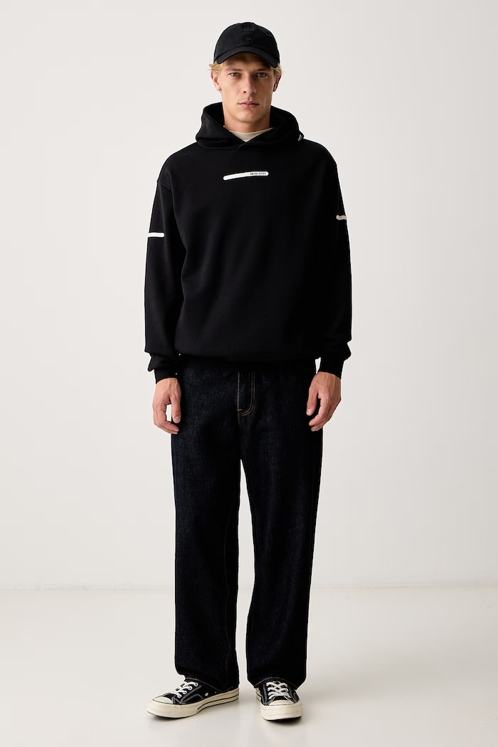 New Era Bluza z kapturem z bawełną 60897377 czarny AW26
