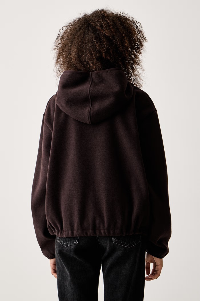 Îmbrăcăminte Rains Hanorac cu glugă din polar Fleece Hoodie 19010.177 maro