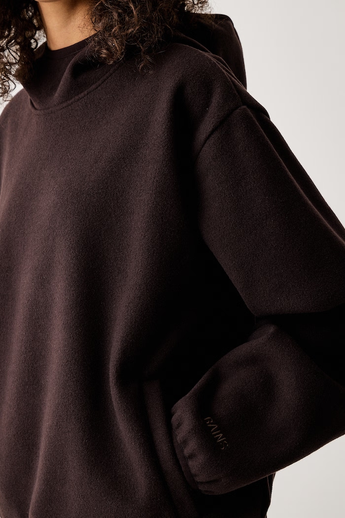 Kapucnis melegítőfelső polár Fleece Hoodie Rains 19010.177 barna
