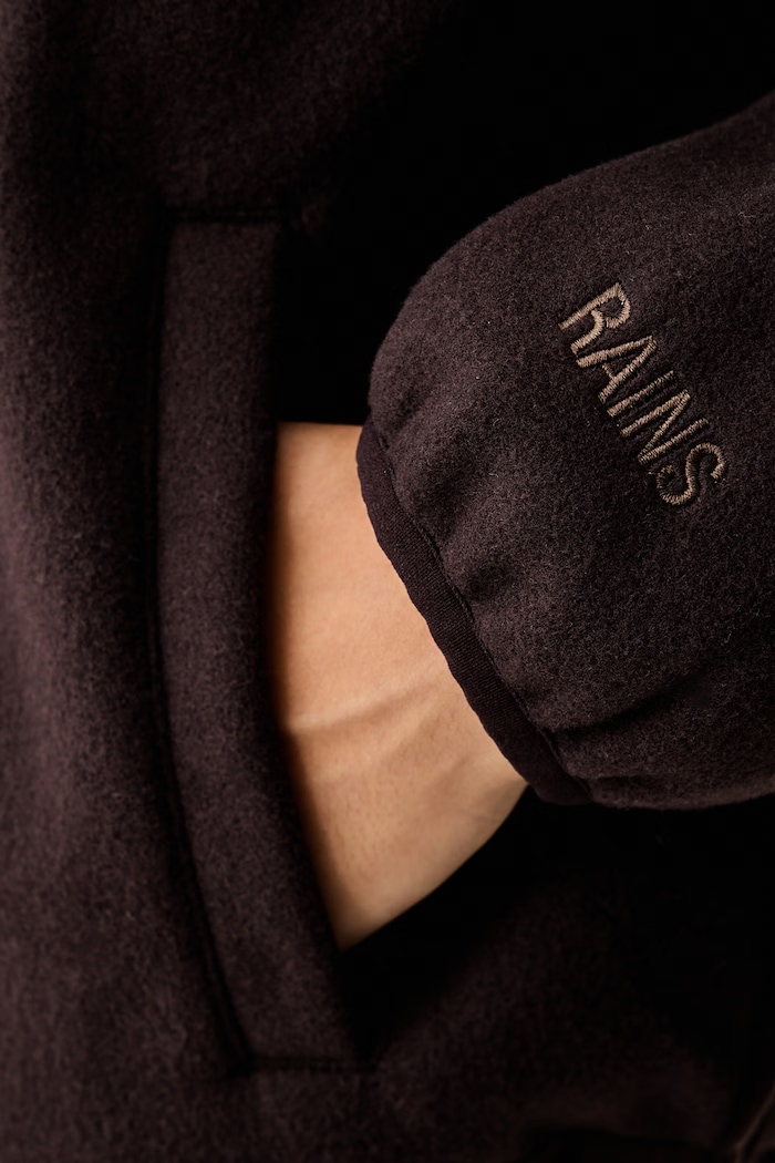 Kapucnis melegítőfelső polár Fleece Hoodie Rains barna 19010.177