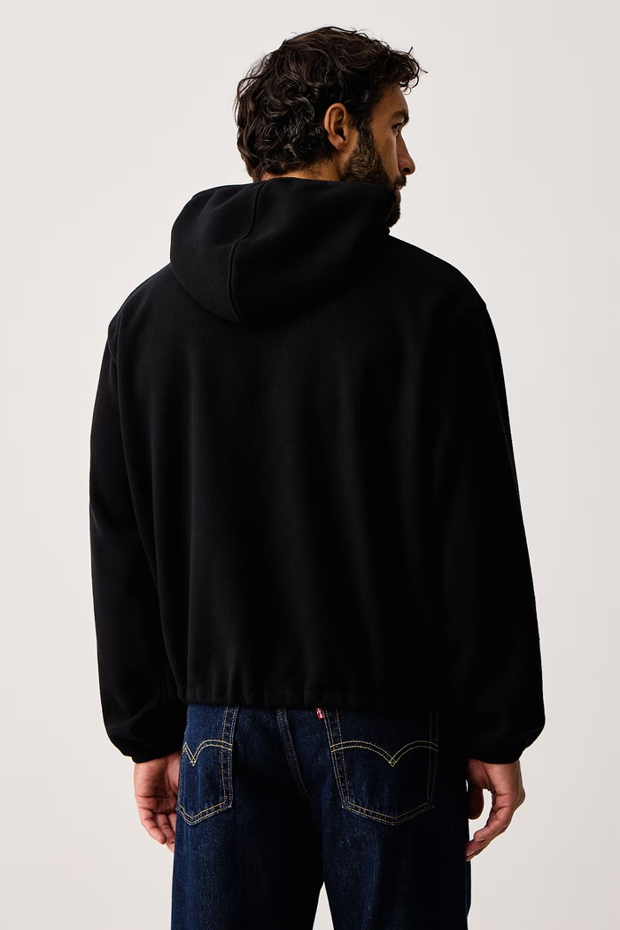 Odzież Rains Bluza polarowa Fleece Hoodie 19010.01 czarny