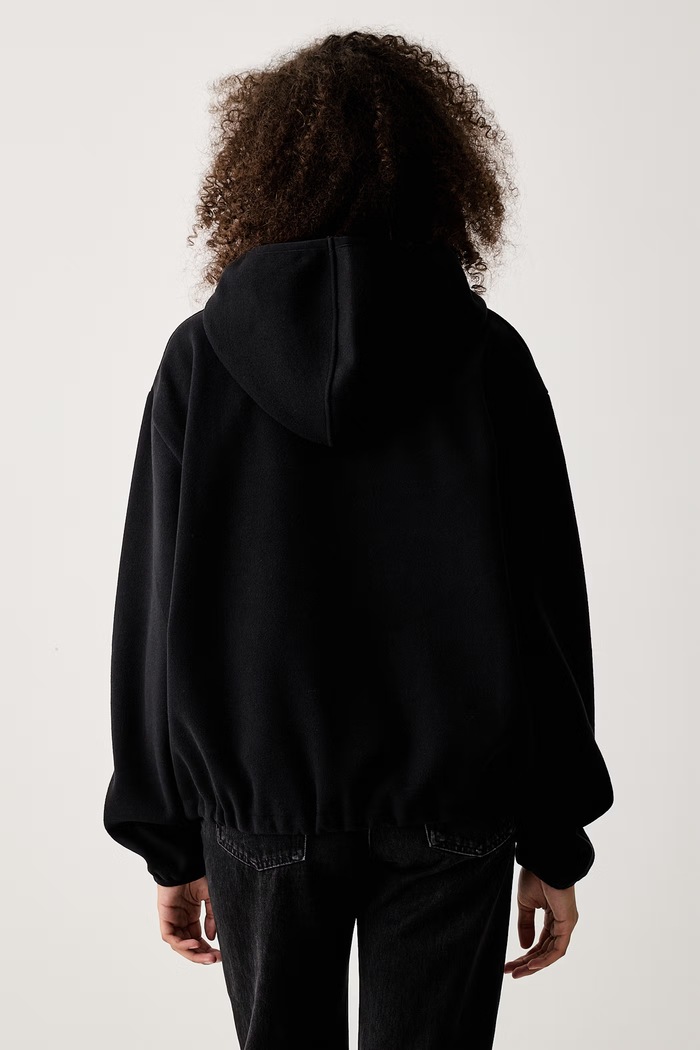 Odjeća Rains Dukserica sa flisom Fleece Hoodie 19010.01 crna