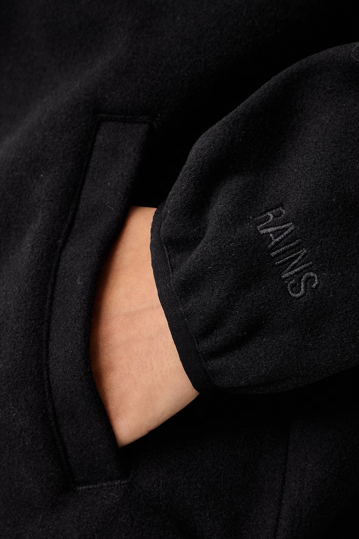 Polár pulóver Fleece Hoodie Rains fekete 19010.01