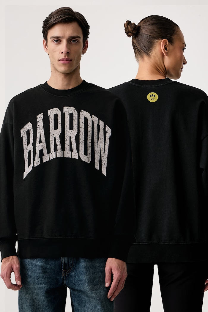 Barrow Melegítőfelső pamut fekete F6BWUASW009