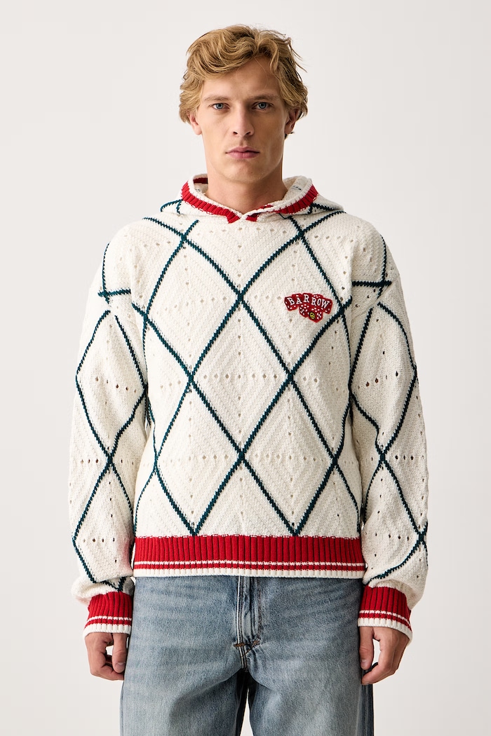 Barrow Pulóver gyapjú hozzáadásával F6BWUAJP034 bézs AW26