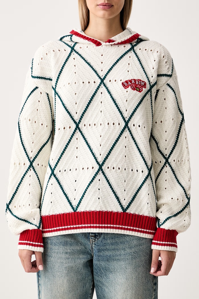 Sweter z dodatkiem wełny Barrow F6BWUAJP034 beżowy