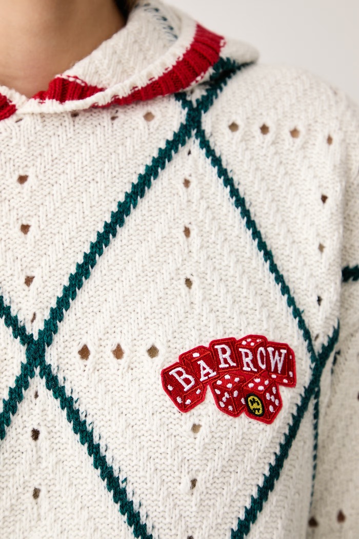Sweter z dodatkiem wełny Barrow beżowy F6BWUAJP034