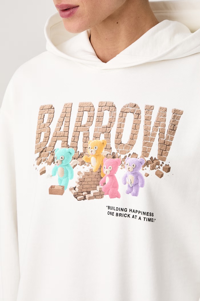 Barrow Bluza z kapturem bawełniana F6BWUAHS064