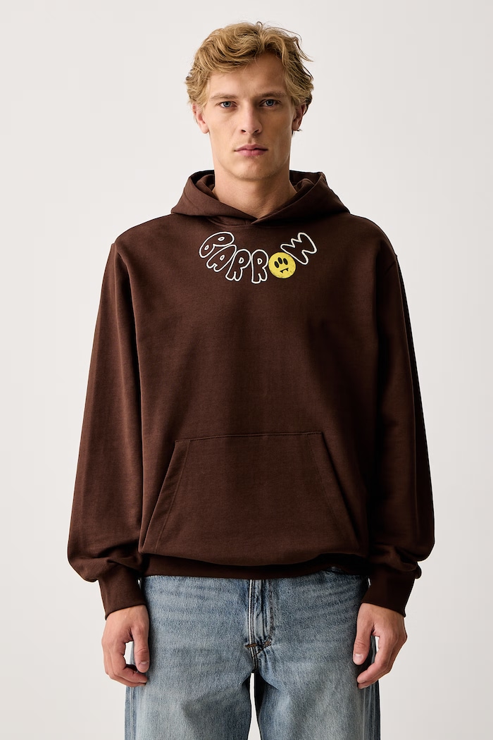 Barrow Pulover s kapuco bombažen F6BWUAHS046 rjava AW26