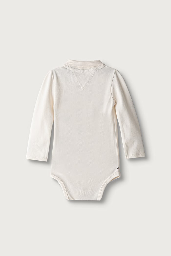 Tommy Hilfiger body dojčenské bavlnené s elastanom KN0KN02075.9BY2 béžová AW26