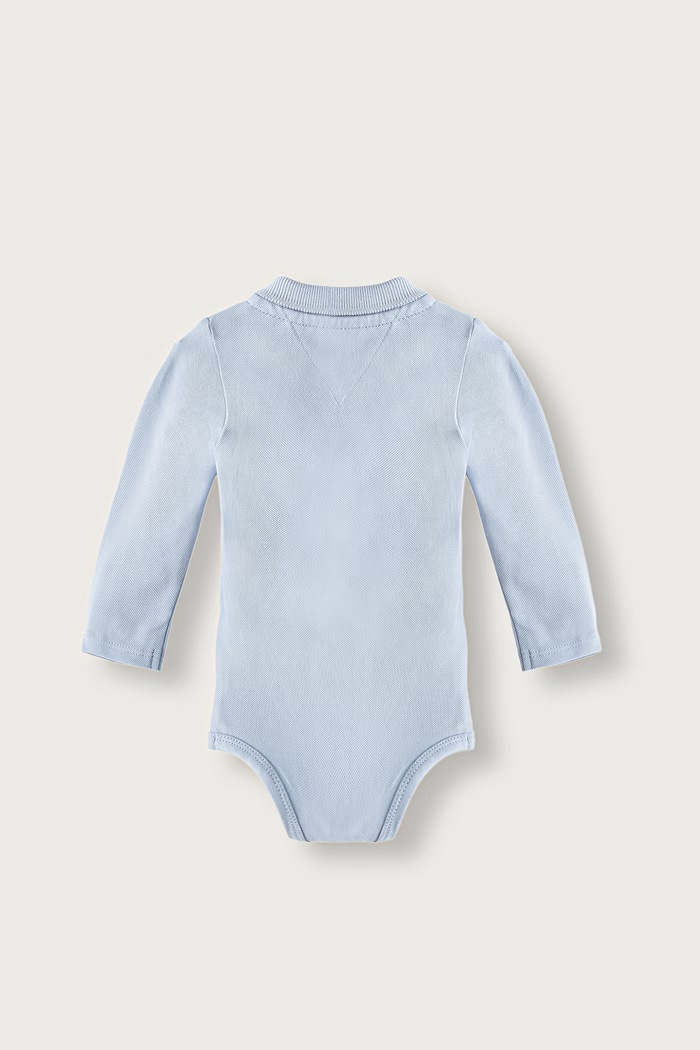 Tommy Hilfiger Body niemowlęce bawełniane z elastanem KN0KN02075.9BY2 niebieski AW26