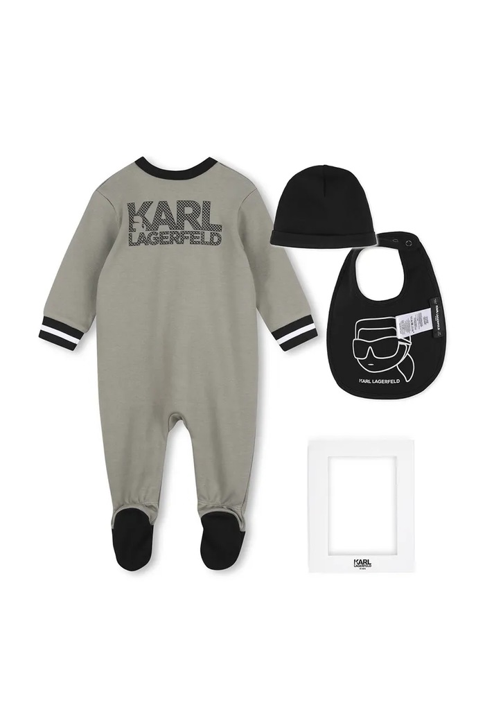 Karl Lagerfeld Kombinezon za bebe od pamuka Z31493.60.81 zelena AW26