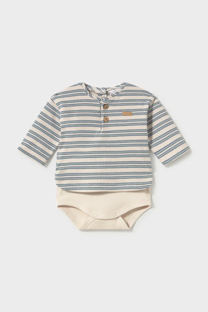 Mayoral Newborn боді для немовлят з бавовною блакитний 2776.1M.Newborn.9BY2