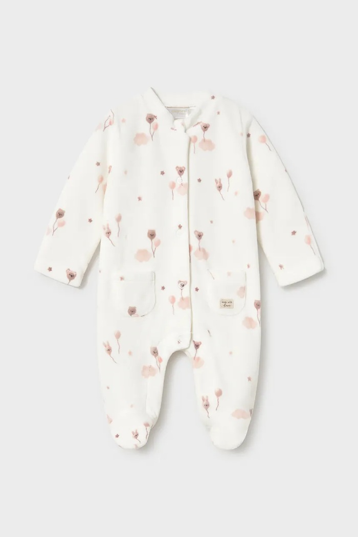 Mayoral Newborn φορμάκι ύπνου βρεφικό με βαμβάκι μπεζ 2761.1A.Newborn.9BY2