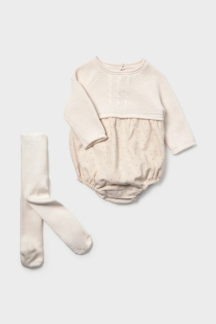 Mayoral Newborn боди для младенцев из хлопка 2681.1B.Newborn.9BY2 бежевый AW26