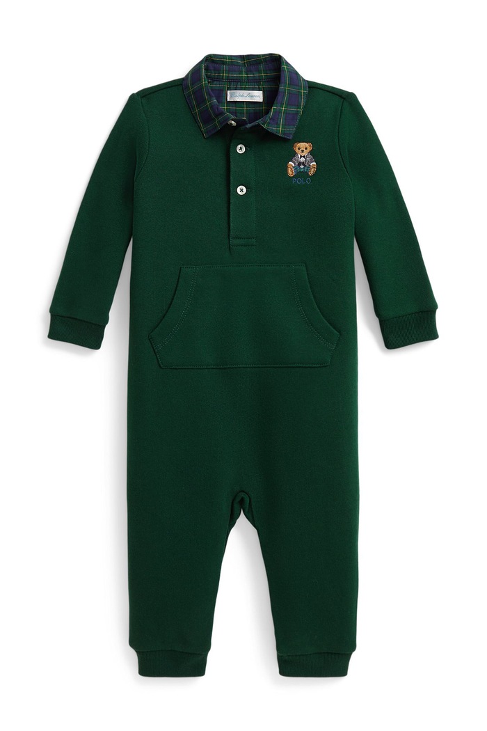 Polo Ralph Lauren Pajac za dojenčke z bombažem zelena 320B28709001