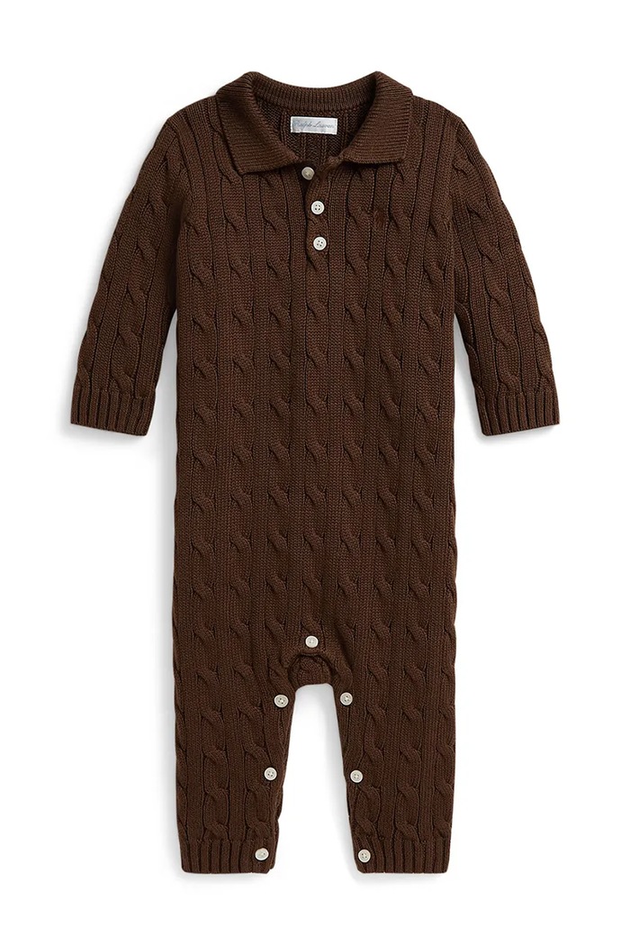 Polo Ralph Lauren kombinezon za djecu od pamuka smeđa 320B26211002