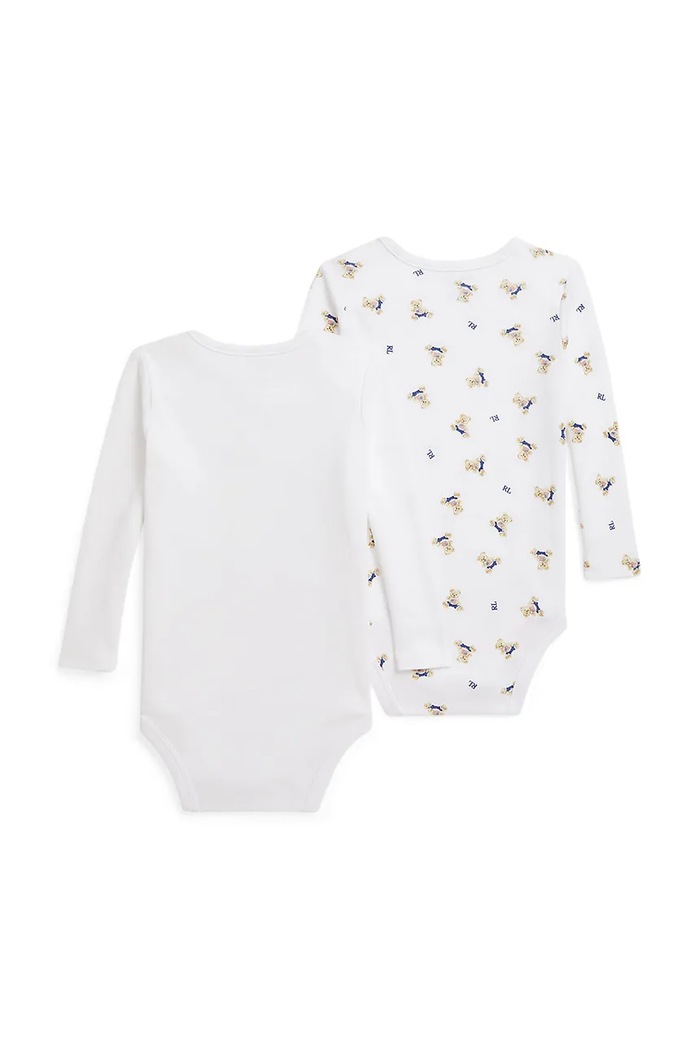 Polo Ralph Lauren body za bebe od pamuka 2-pack 320980858001 bijela AW26