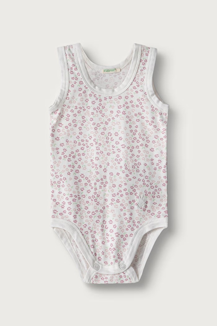 Dziewczynka United Colors of Benetton Body dziecięce bawełniane z elastanem 2-pack 3WGGAB012.W.Reproposal różowy