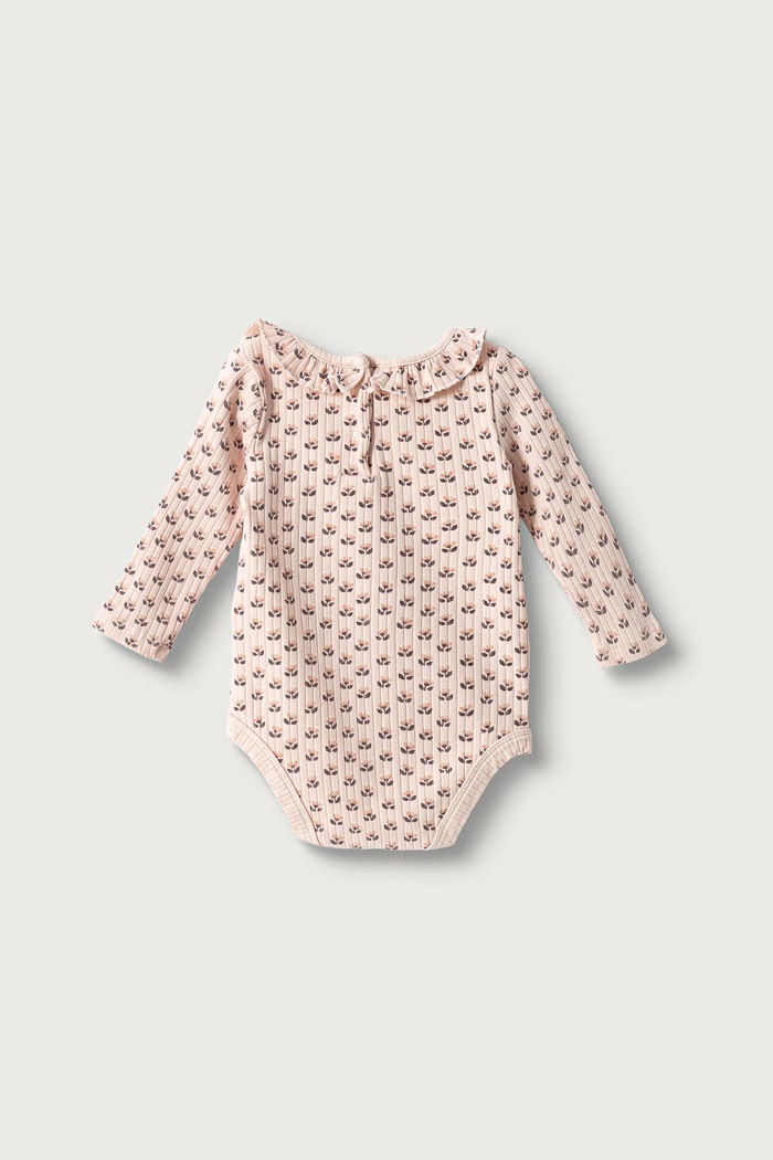 United Colors of Benetton Body za dojenčke z bombažem 32DRAB013.G.W.Seasonal roza AW26