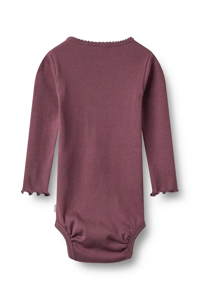 Wheat Body niemowlęce bawełniane z elastanem 9186.006.GOTS fioletowy AW26