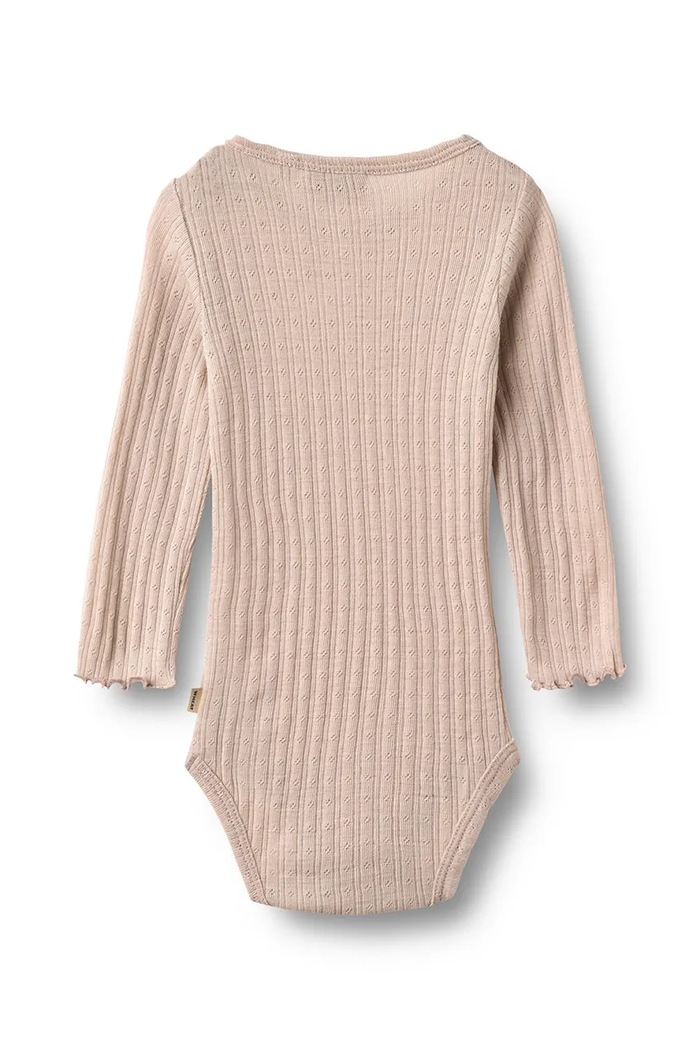 Wheat Body dojčenské z meríno vlny 9145.782.RWS ružová AW26