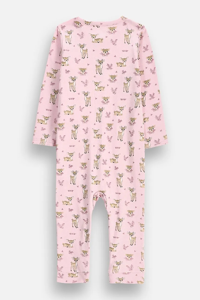 Coccodrillo Pajacyk dziecięcy bawełniany ZC6404203PJS różowy AW26