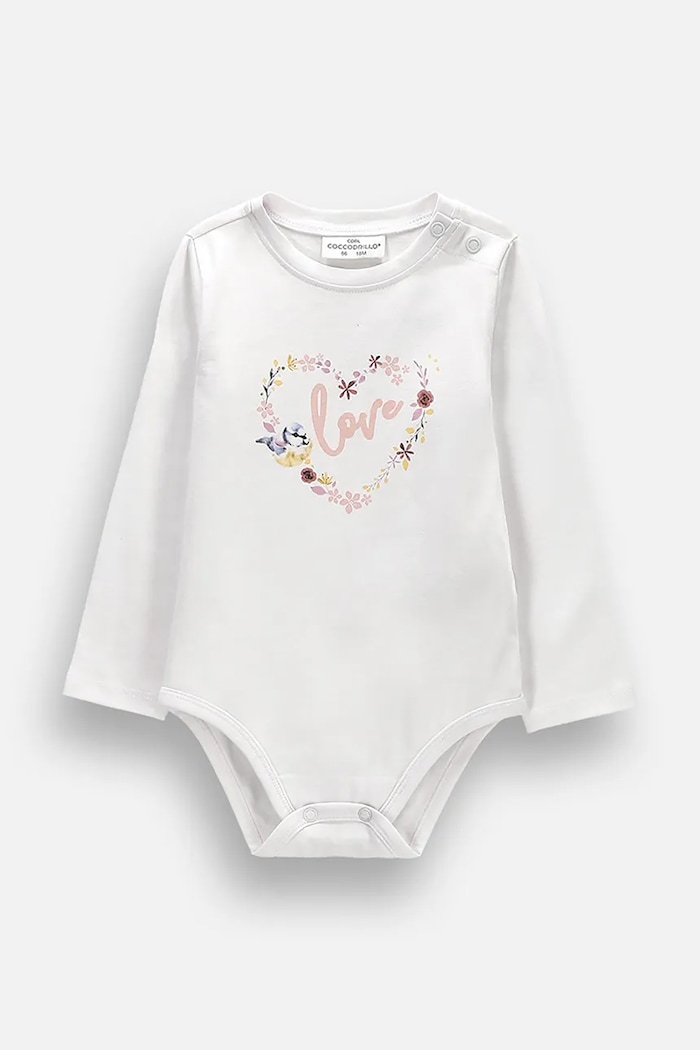 Coccodrillo Body kojenecké bavlněné s elastanem bílá ZC6112103MGN