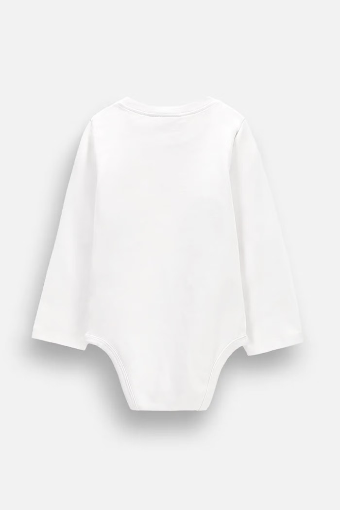 Coccodrillo Body pentru bebeluși din bumbac cu elastan ZC6112103MGN alb AW26