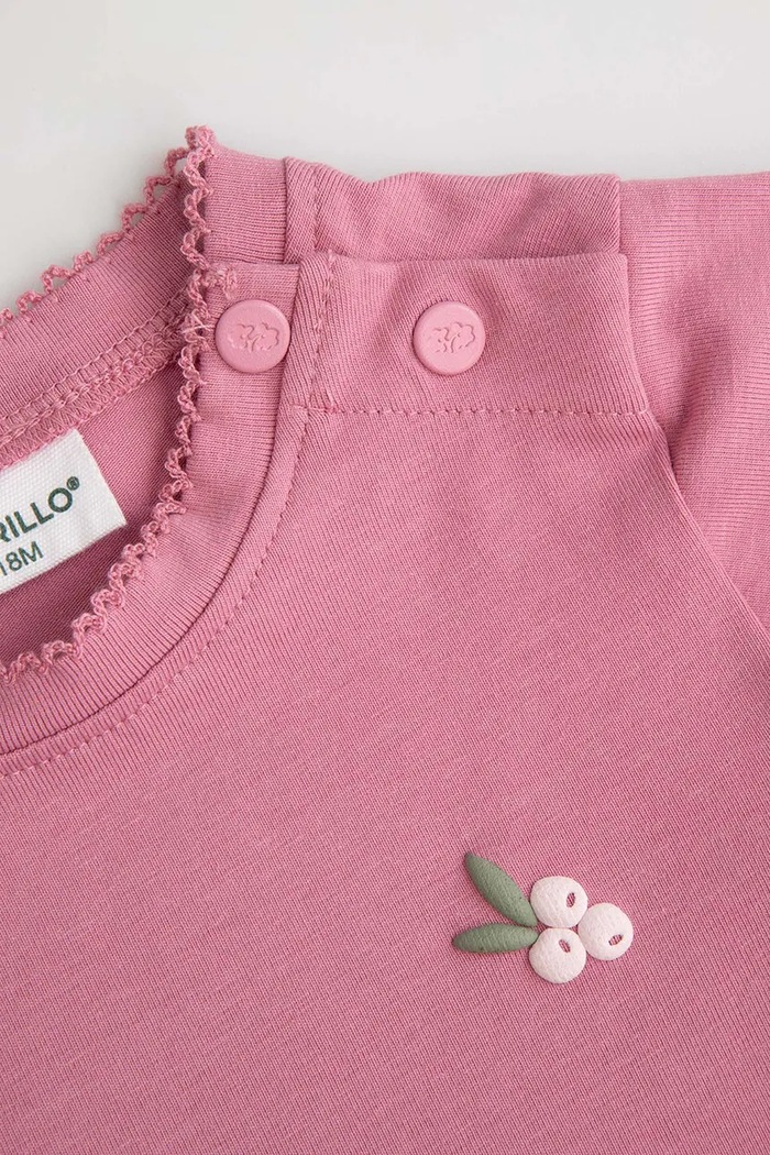 DÍVKA Coccodrillo Body kojenecké s bavlnou ZC6112103FGN růžová