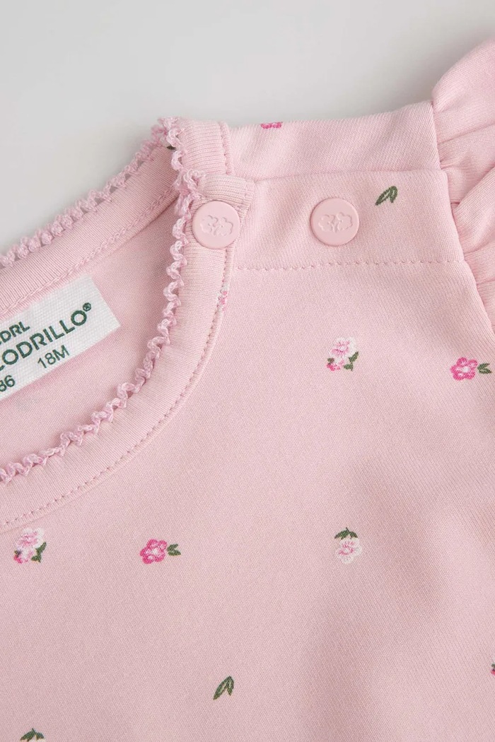 DÍVKA Coccodrillo Body kojenecké bavlněné ZC6112102FGN růžová