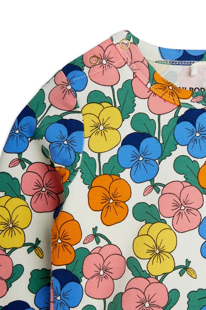 Dziewczynka Mini Rodini body niemowlęce bawełniane z elastanem Violas 26740107 multicolor