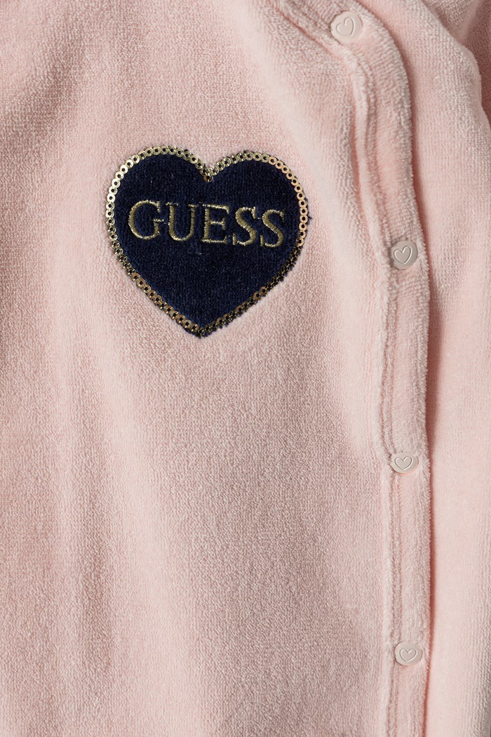 Dziewczynka Guess Śpiochy niemowlęce z bawełną S6BG05.K6000.9BY2 różowy