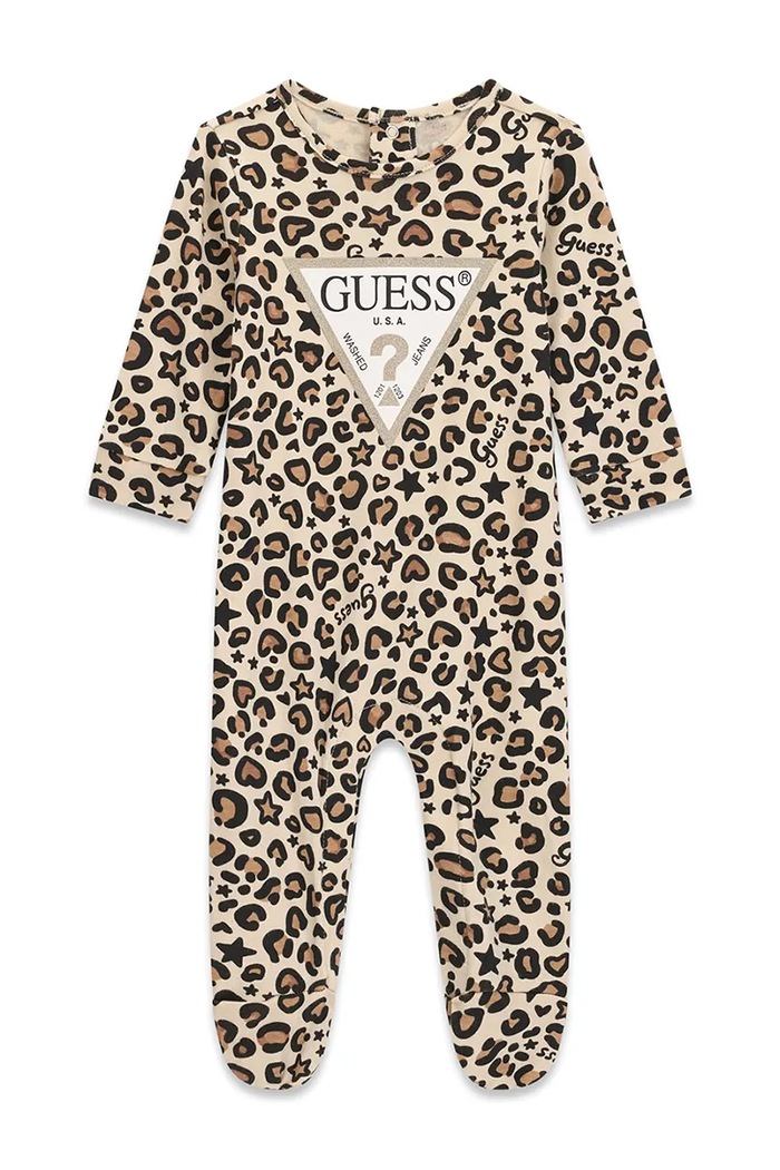 Guess Śpiochy niemowlęce bawełniane beżowy S6BG01.K5994.9BY2