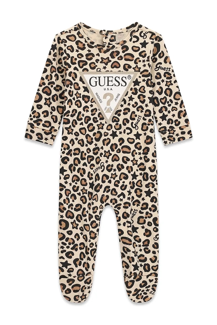 Guess Śpiochy niemowlęce bawełniane beżowy S6BG01.K5994.9BY2
