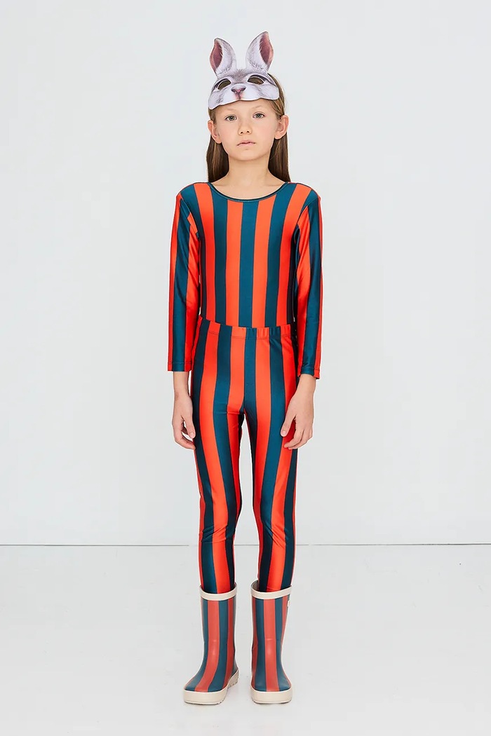 Tinycottons body dětské RED-BLUE STRIPES SHINY BODY oranžová AW26.308
