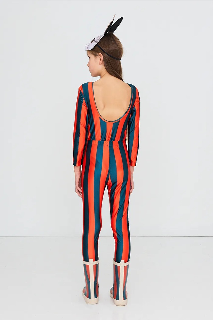 Tinycottons body dětské RED-BLUE STRIPES SHINY BODY AW26.308 oranžová