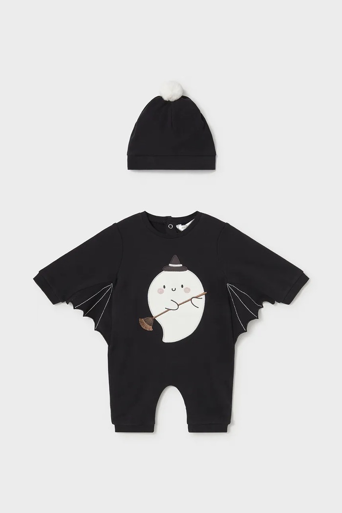 Mayoral Newborn ползунки для младенцев с хлопком чёрный 2771.2U.Newborn.9BY2