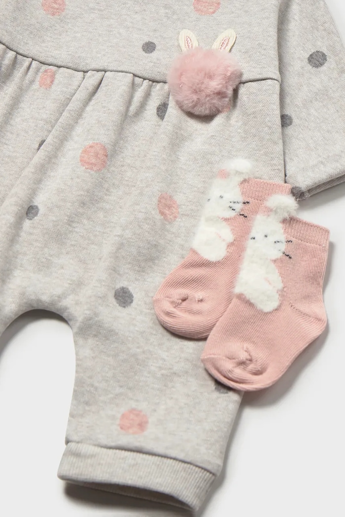 Девочка Mayoral Newborn ползунки для младенцев с хлопком 2755.2J.Newborn.9BY2 бежевый