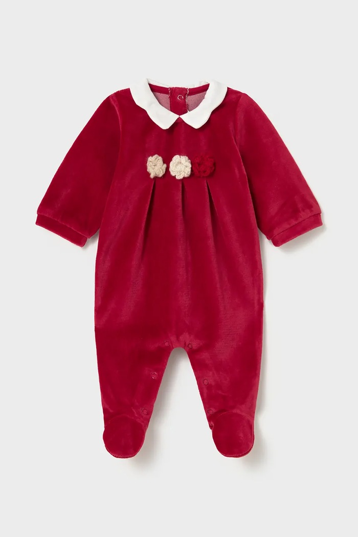 Mayoral Newborn φορμάκι βρεφικό με βαμβάκι 2752.2E.Newborn.9BY2 κόκκινο AW26