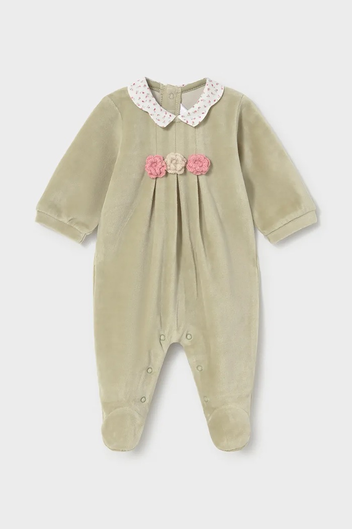 Mayoral Newborn φορμάκι βρεφικό με βαμβάκι 2752.2E.Newborn.9BY2 πράσινο AW26