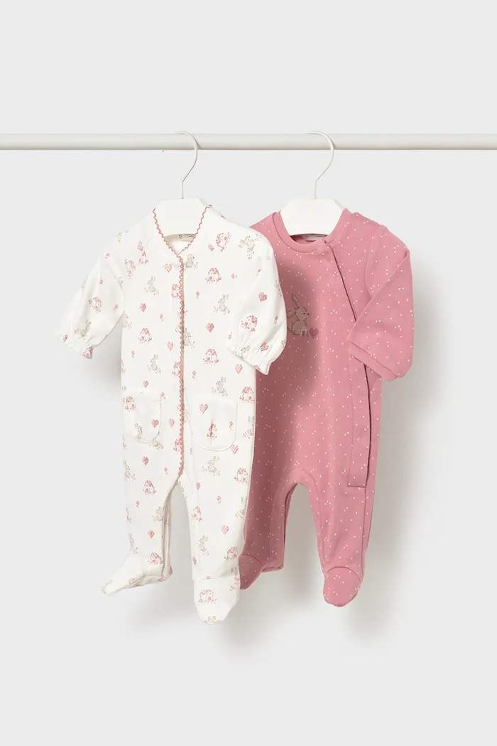 Mayoral Newborn Dupačky kojenecké bavlněné 2-pack růžová 2751.2D.Newborn.9BY2