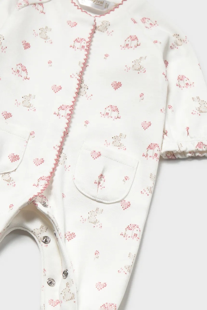 Mayoral Newborn Śpiochy niemowlęce bawełniane 2-pack różowy 2751.2D.Newborn.9BY2