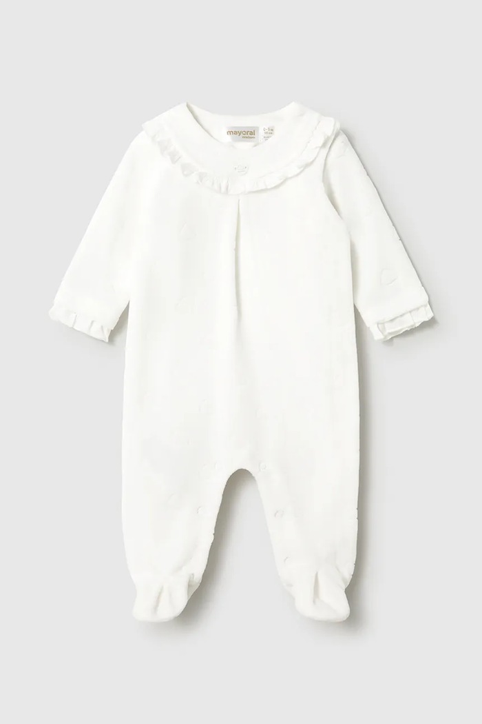 Mayoral Newborn φορμάκι ύπνου βρεφικό με βαμβάκι λευκό 2749.2C.Newborn.9BY2