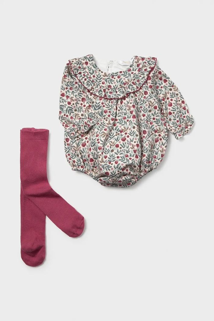 Mayoral Newborn Rampers dziecięcy bawełniany 2672.2N.Newborn.9BY2 różowy AW26