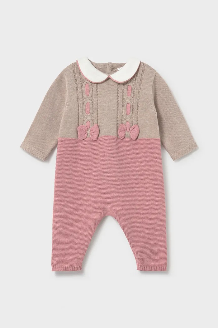 Mayoral Newborn бебешки гащеризон за бебе с памук розов 2605.2D.Newborn.9BY2